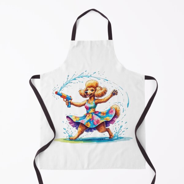 Item preview, Funny Poodle Dog Summer Water Gun Fight designed and sold by AQUILAKREO.