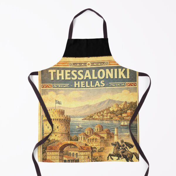 Item preview, Vintage Thessaloniki HELLAS Travel Poster Art designed and sold by mythographiaart.