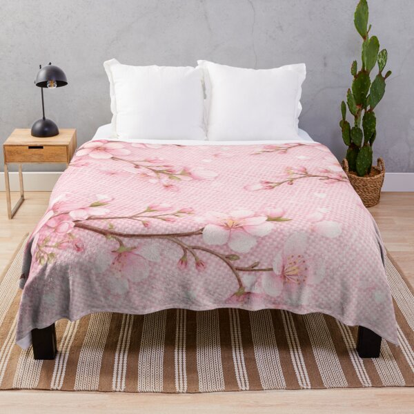 Item preview, Cherry Blossom Pink Woven Pattern - Soft Floral designed and sold by Myra365Art.