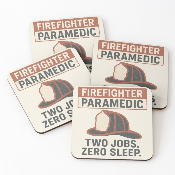 Item preview, Firefighter Paramedic - two jobs, zero sleep logo designed and sold by Hallway-Med.