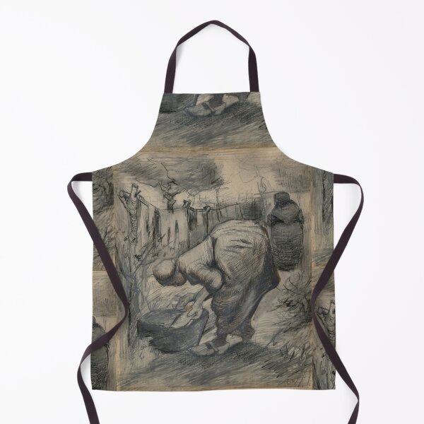 Item preview, Boerin Bij De Wastobbe by Vincent van Gogh: Rustic Post Impressionist Poster designed and sold by artofuniverse.