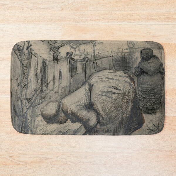 Item preview, Boerin Bij De Wastobbe by Vincent van Gogh: Rustic Post Impressionist Poster designed and sold by artofuniverse.