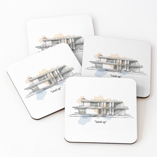 Item preview, Level Up - Modern Multi-Level Villa Watercolor designed and sold by Modern Nest Art.