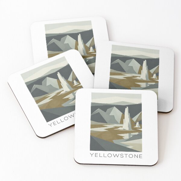 Item preview, Copy of Yellowstone National Park Old Faithful Geyser – Minimalist Nature Poster Print designed and sold by OzzFrequency.
