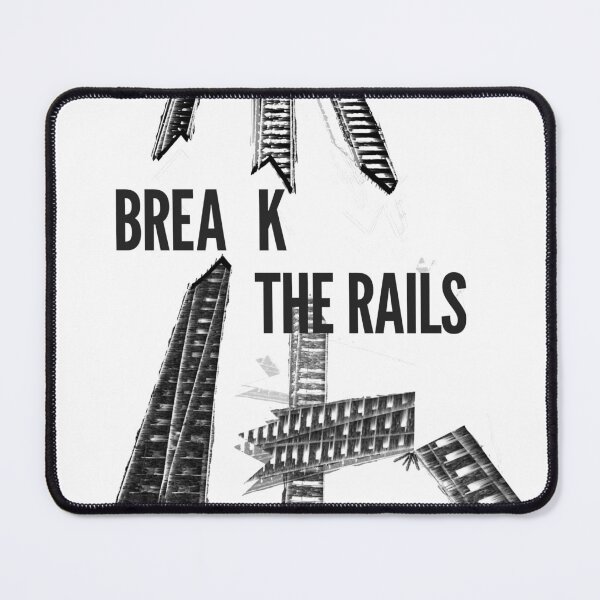 Item preview, Break the Rails – Rebel Mindset Shirt | Broken Tracks Industrial Graphic Tee designed and sold by ChiaraPagani.