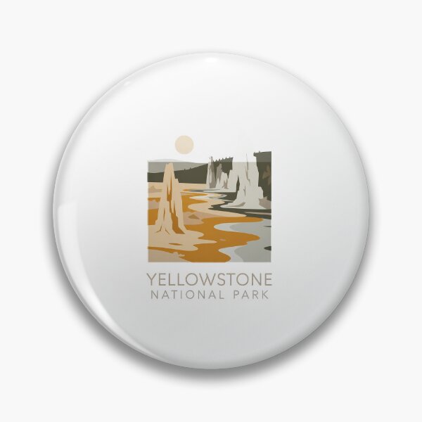 Item preview, Yellowstone National Park Old Faithful Geyser – Minimalist Nature Poster Print designed and sold by OzzFrequency.