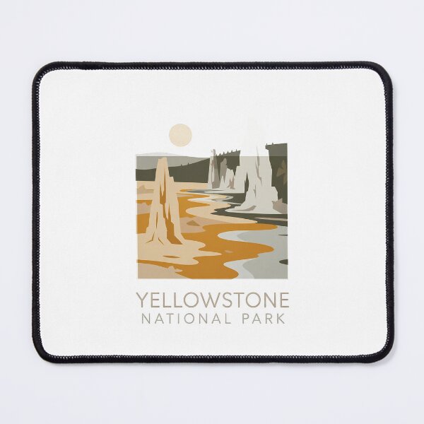 Item preview, Yellowstone National Park Old Faithful Geyser – Minimalist Nature Poster Print designed and sold by OzzFrequency.