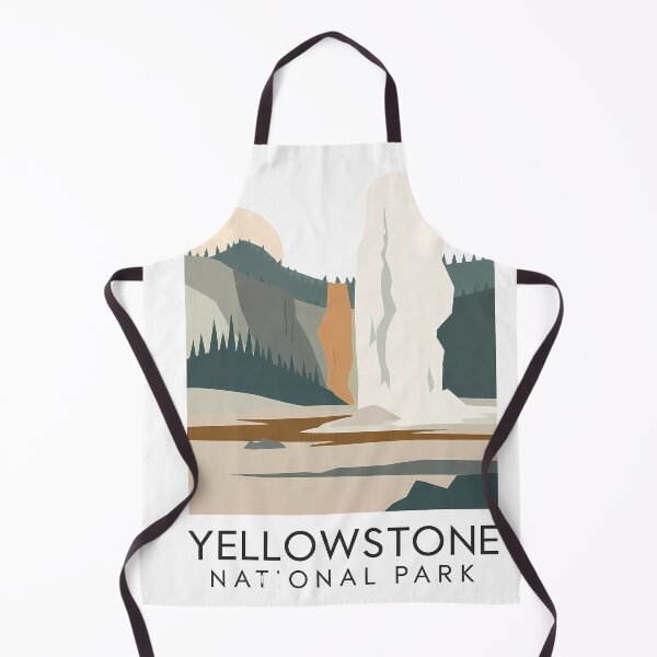 Item preview, Yellowstone National Park Old Faithful Geyser – Minimalist Nature Poster Print designed and sold by OzzFrequency.