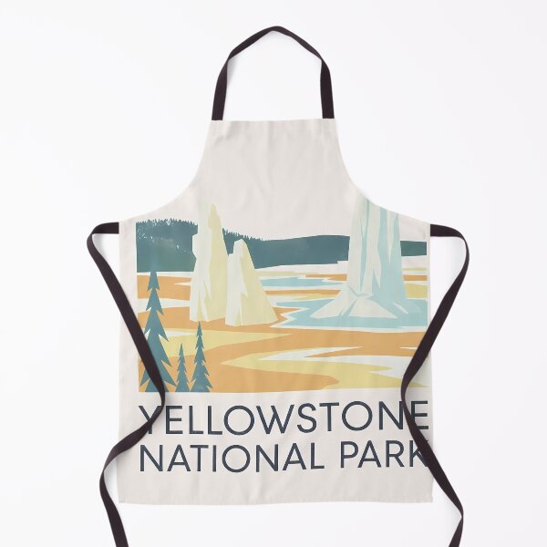 Item preview, Yellowstone National Park Old Faithful Geyser – Minimalist Nature Poster Print designed and sold by OzzFrequency.