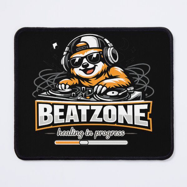 Item preview, BeatZone DJ Dog Mascot – Music Lover Streetwear Design “Healing in Progress” designed and sold by CosmicSplendor.