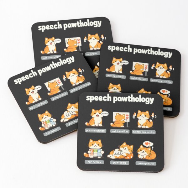 Item preview, Funny cat speech therapy  speech therapist  speech therapist gift speech therapist speech therapy pun designed and sold by Pawsome Quotes.