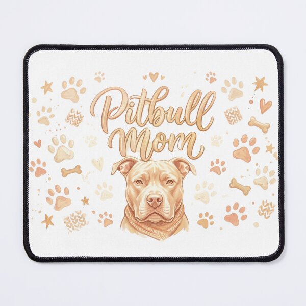 Item preview, Pitbull Mom Delicate Print with Paws designed and sold by My Pitbull Place.