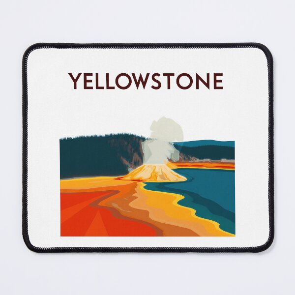 Item preview, Yellowstone National Park Old Faithful Geyser – Minimalist Nature Poster Print designed and sold by OzzFrequency.