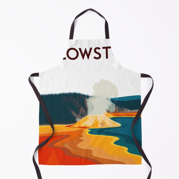 Item preview, Yellowstone National Park Old Faithful Geyser – Minimalist Nature Poster Print designed and sold by OzzFrequency.
