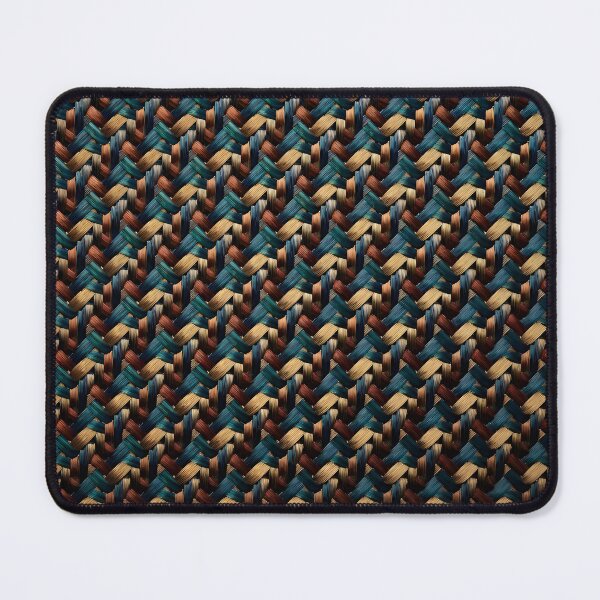 Item preview, Geometric Teal & Gold Intricate Weave Pattern designed and sold by Sybille-Yates.