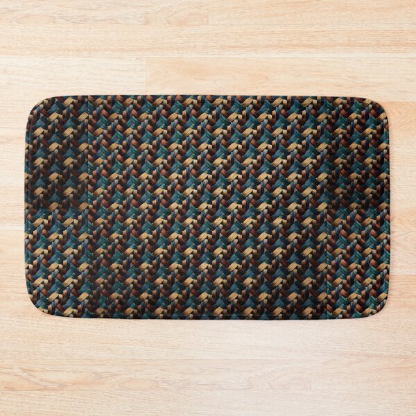 Item preview, Geometric Teal & Gold Intricate Weave Pattern designed and sold by Sybille-Yates.