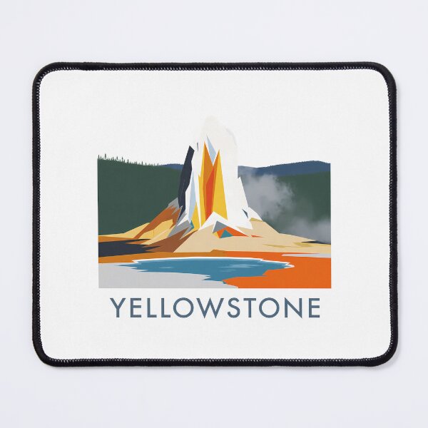 Item preview, Yellowstone National Park Old Faithful Geyser – Minimalist Nature Poster Print designed and sold by OzzFrequency.