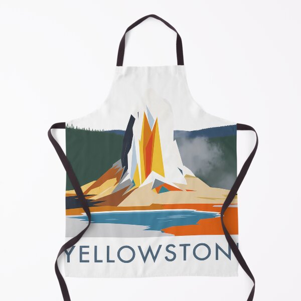Item preview, Yellowstone National Park Old Faithful Geyser – Minimalist Nature Poster Print designed and sold by OzzFrequency.
