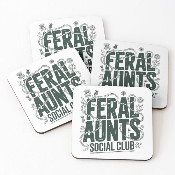 Item preview, Feral Aunts Social Club - Retro Nature & Family Humor T-Shirt designed and sold by MerchlyMike.