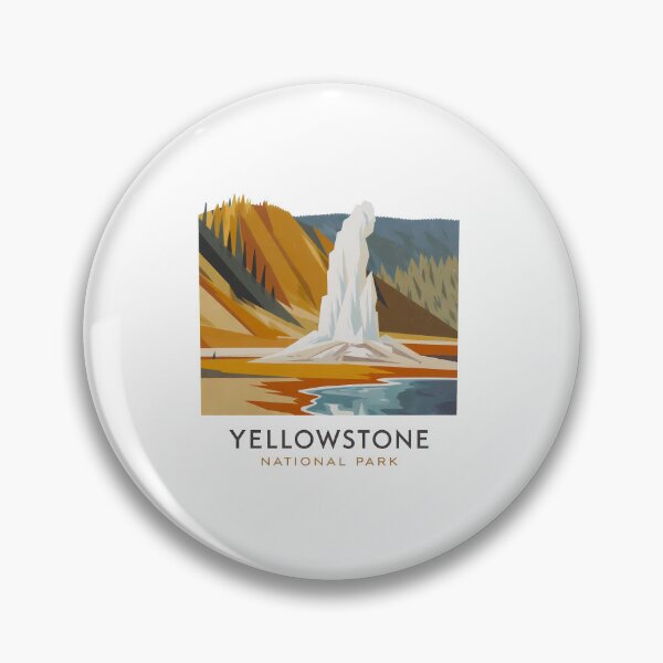 Item preview, Yellowstone National Park Old Faithful Geyser – Minimalist Nature Poster Print designed and sold by OzzFrequency.