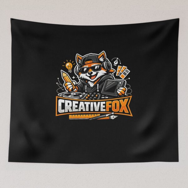 Item preview, Creative Fox Designer Mascot – Graphic Design Streetwear Logo designed and sold by CosmicSplendor.