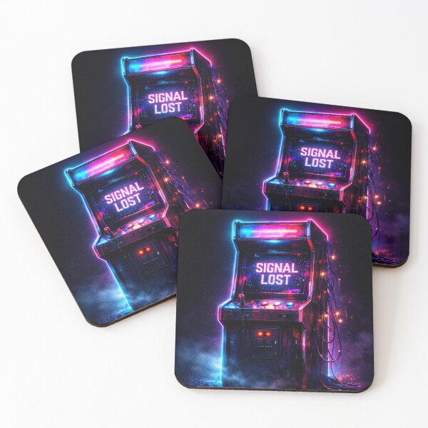 Item preview, Cyberpunk Arcade Machine Signal Lost Neon Glitch Retro Gaming Aesthetic designed and sold by 486DesignCo.
