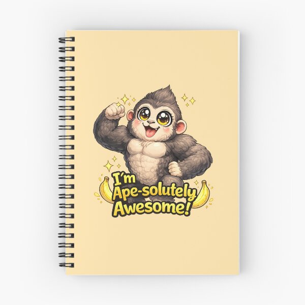 Item preview, Funny Cute Gorilla Big Eyes Kawaii Cartoon I’m Ape-solutely Awesome designed and sold by StickyDelights.