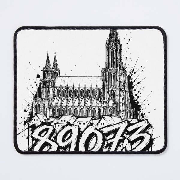 Item preview, Ulm Minster 89073 Graffiti Skyline Illustration designed and sold by the-grey-one.