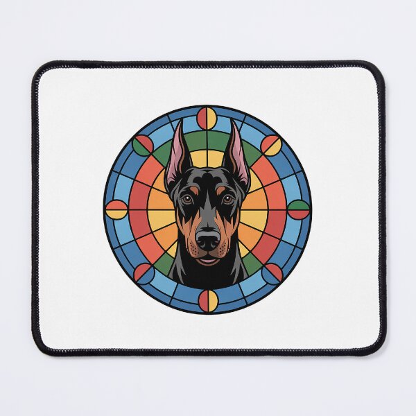 Item preview, Doberman Pinscher Stained Glass Portrait designed and sold by theartfulaspie.