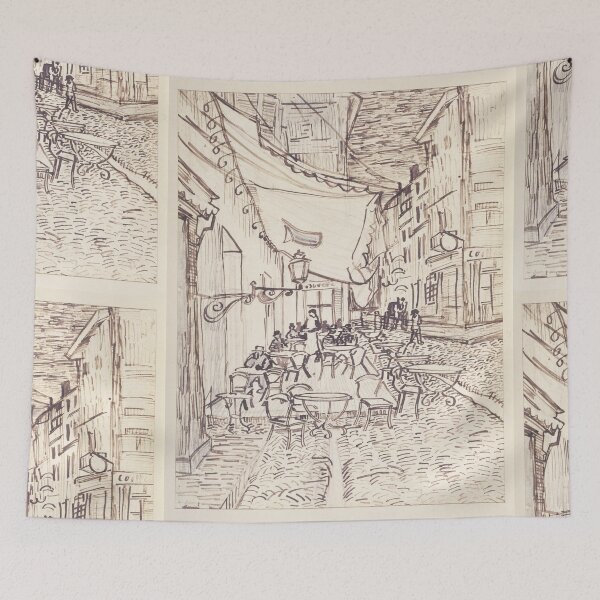 Item preview, Cafe Terrace at Night by Vincent van Gogh: Vintage European Cafe Poster designed and sold by artofuniverse.