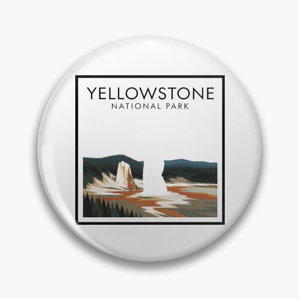 Item preview, Yellowstone National Park Old Faithful Geyser – Minimalist Nature Poster Print designed and sold by OzzFrequency.