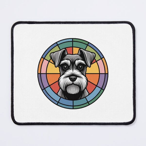 Item preview, Miniature Schnauzer Stained Glass Portrait designed and sold by theartfulaspie.