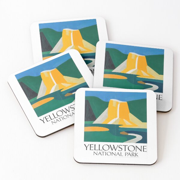 Item preview, Yellowstone National Park Old Faithful Geyser – Minimalist Nature Poster Print designed and sold by OzzFrequency.