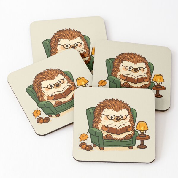 Item preview, Book Lover Hedgehog Reading designed and sold by Ora-kuro.