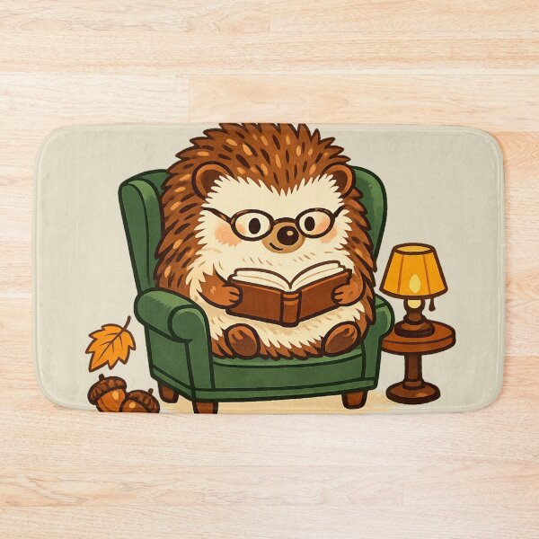 Item preview, Book Lover Hedgehog Reading designed and sold by Ora-kuro.