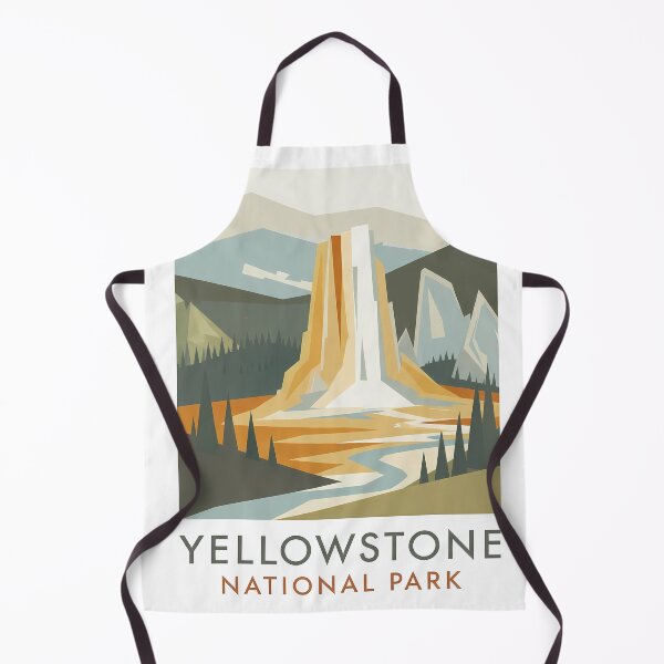 Item preview, Yellowstone National Park Old Faithful Geyser – Minimalist Nature Poster Print designed and sold by OzzFrequency.