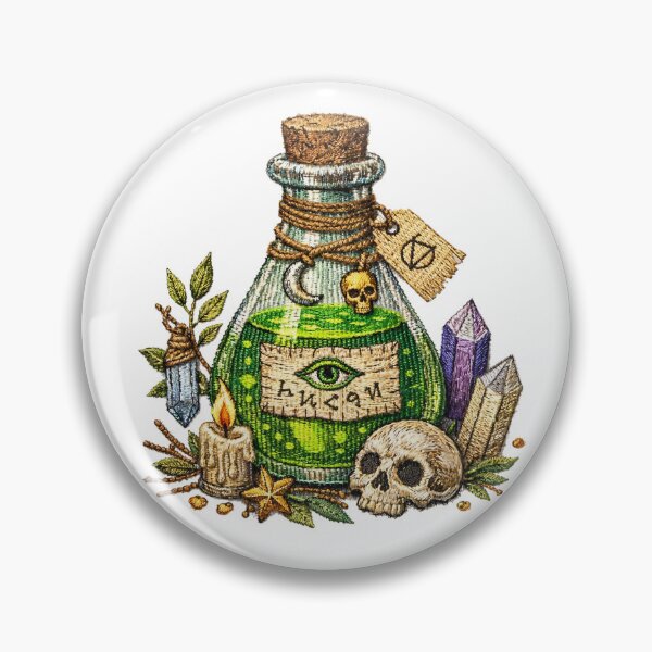 Item preview, Magic Witch Potion Embroidery Patch designed and sold by mybunnyparadise.