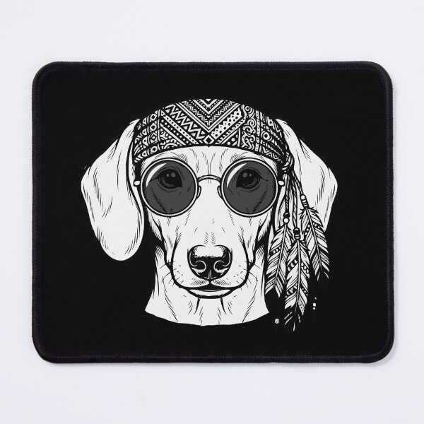 Item preview, Dachshund Boho Chic Dog - Cool Sunglasses and Bandana Vector designed and sold by The Real Life Symphony.