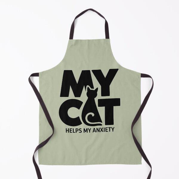 Item preview, My Cat Helps My Anxiety Minimalist Feline Typography designed and sold by GrafTeesLab.
