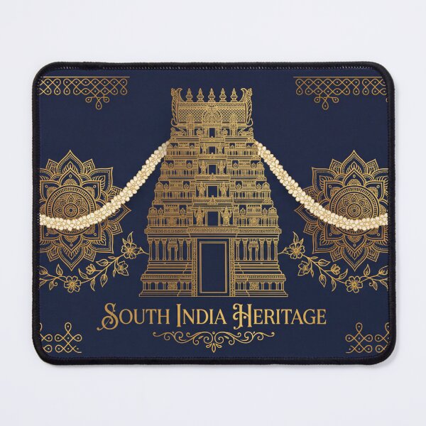 Item preview, South India Heritage Temple Gold Navy Mug designed and sold by OsmosisShop.