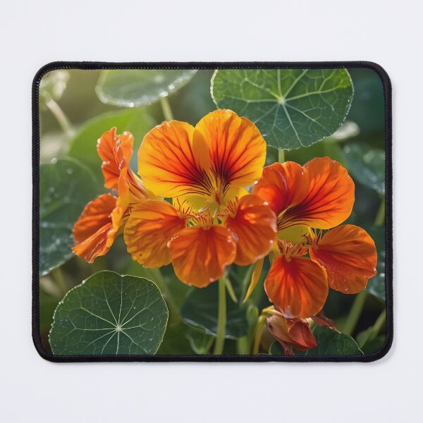 Item preview, Vibrant Orange Nasturtium Floral Macro designed and sold by Sybille-Yates.