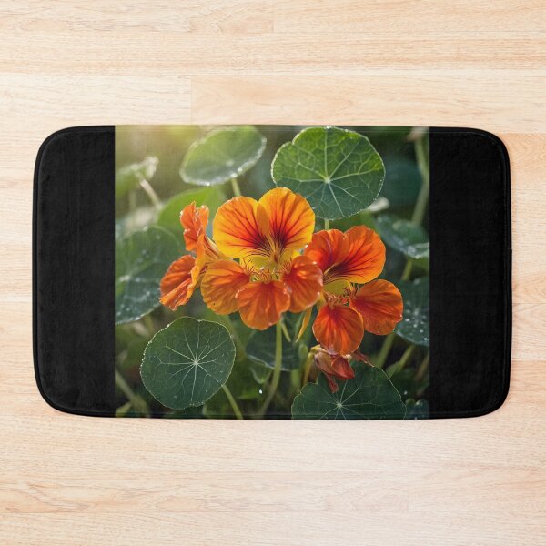 Item preview, Vibrant Orange Nasturtium Floral Macro designed and sold by Sybille-Yates.