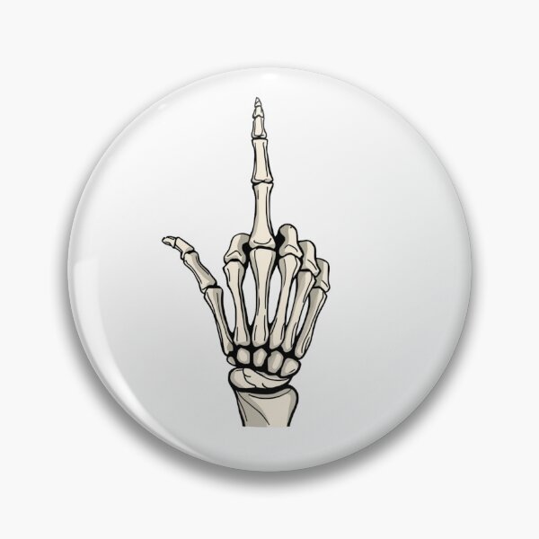 Item preview, Skull Middle finger designed and sold by DeadCuteShop.