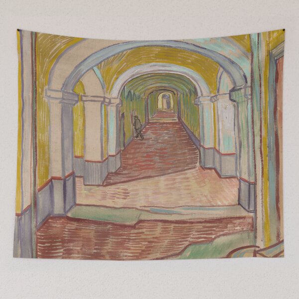 Item preview, Corridor in the Asylum by Vincent van Gogh: Architectural Fine Art Poster designed and sold by artofuniverse.