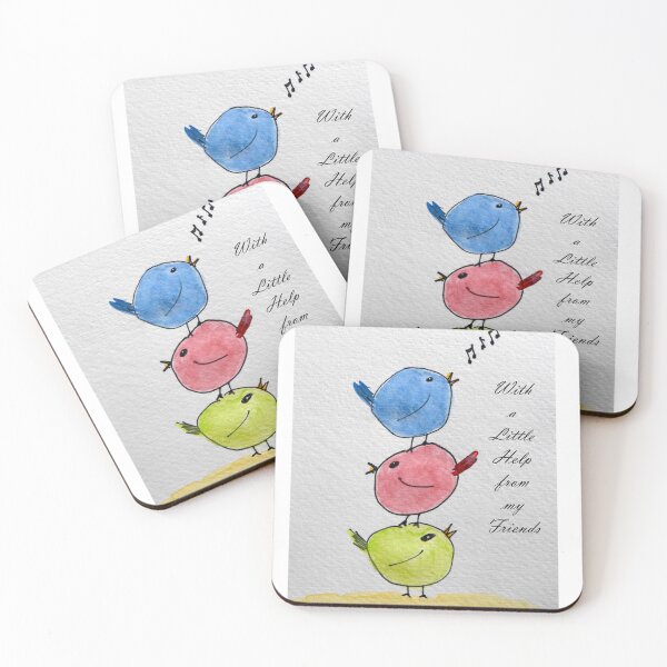 Item preview, With a Little Help From My Friends - Birds - Cursive designed and sold by OzzyluArt.