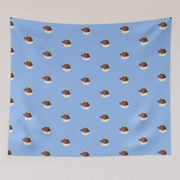 Item preview, Blue Doxie Dachshund Party Seamless Pattern designed and sold by MilouiArt.