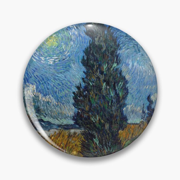 Item preview, Country Road in Provence By Night by Vincent van Gogh: Post Impressionist Poster designed and sold by artofuniverse.