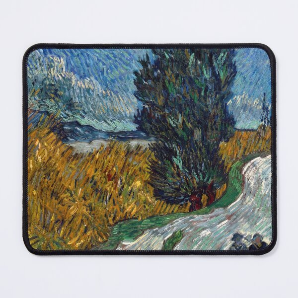 Item preview, Country Road in Provence By Night by Vincent van Gogh: Post Impressionist Poster designed and sold by artofuniverse.