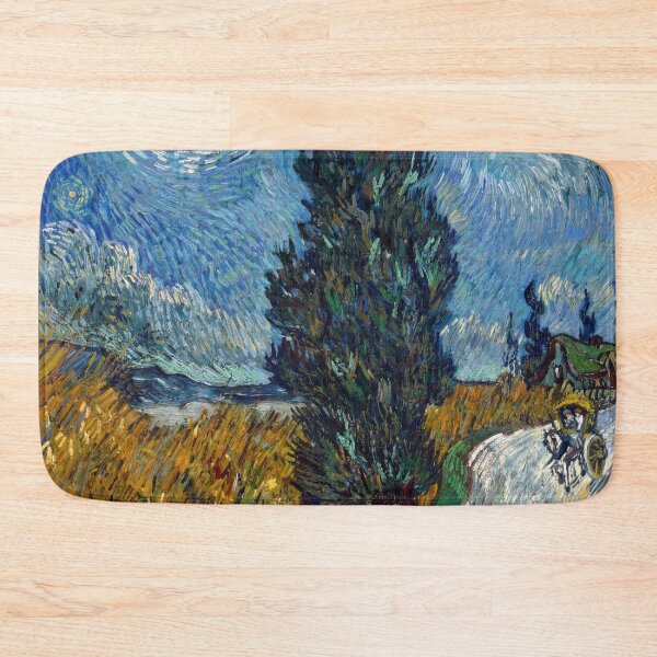 Item preview, Country Road in Provence By Night by Vincent van Gogh: Post Impressionist Poster designed and sold by artofuniverse.