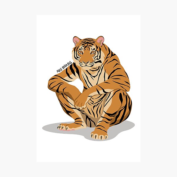 Aperçu de l'œuvre Tigre détendu créée et vendue par AbsoluteHype.